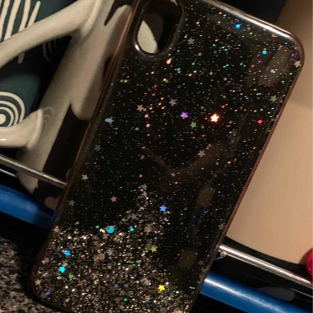 Black sparkle iPhone case